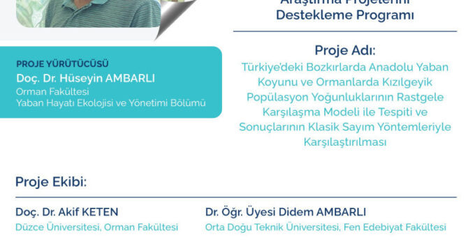 Düzce Üniversitesi’nin Yaban Hayatı Projesine TÜBİTAK’tan Destek