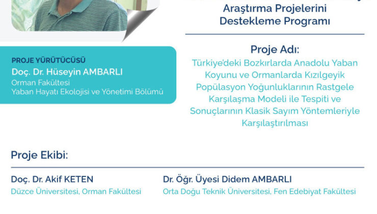 Düzce Üniversitesi’nin Yaban Hayatı Projesine TÜBİTAK’tan Destek