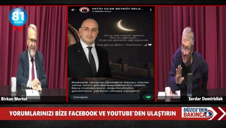 Serdar Demirbilek “Düzce’den Bakınca” Programında Duyurdu: Beyköy’de İhtiyaç Sahiplerine Açık Çağrı