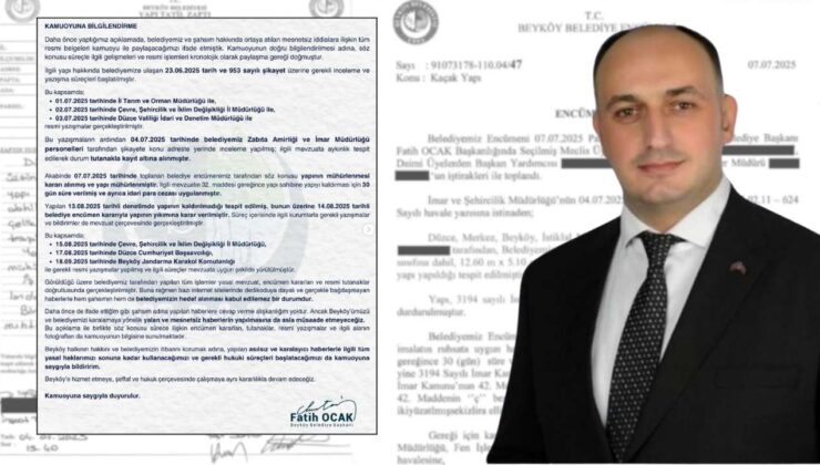 Beyköy Belediye Başkanı Fatih Ocak’tan ‘Peşkeş’ İddialarına Yanıt
