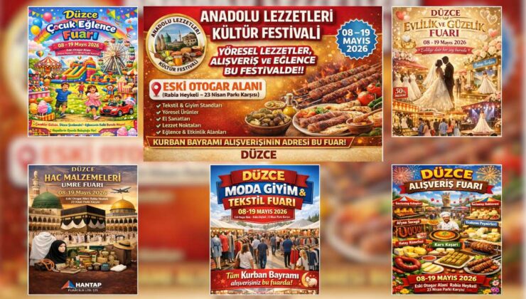 Düzce’de Büyük Fuar Heyecanı: İstanbul İndirim Çadırı’ndan Yöresel Lezzetlere Kadar Her Şey Var