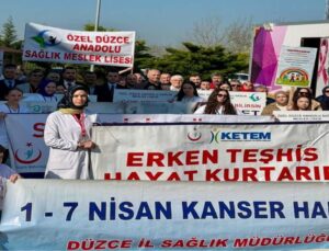 Çilimli’de Kanser ve Kalp Sağlığı İçin Farkındalık Yürüyüşü Düzenlendi